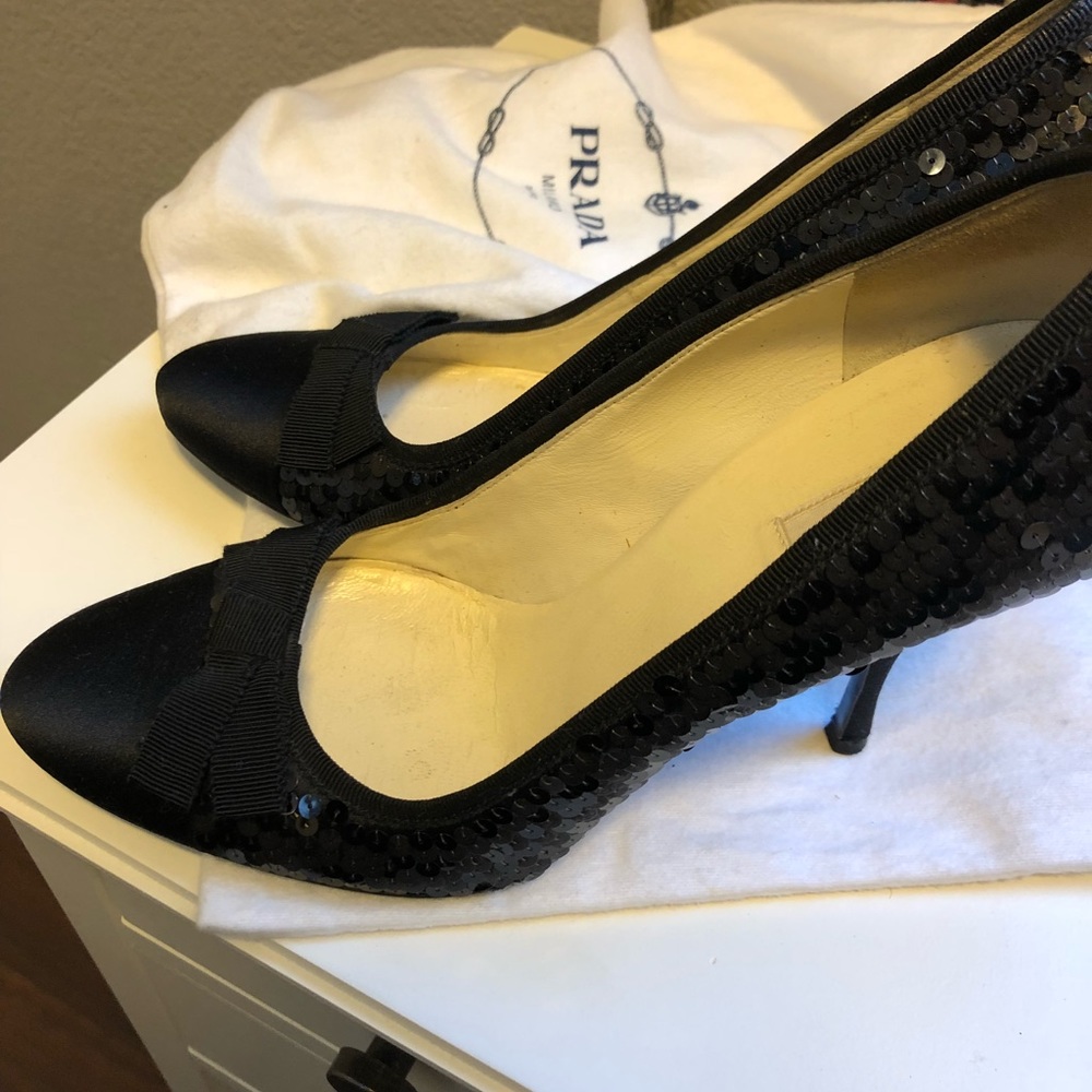 Prada sequin heels